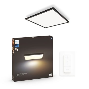 Philips Hue Aurelle Plafondlamp 60x60 cm | White Ambiance | Zwart | 39W | incl. dimmer switch