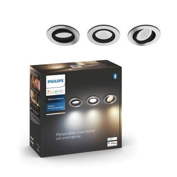 Philips Hue Inbouwspots | Milliskin | White Ambiance | Wit | 3x 4.2W