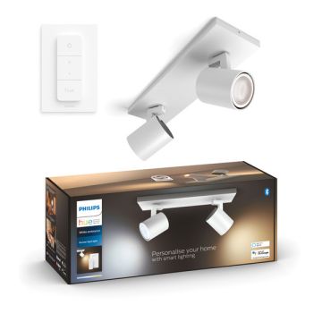 Philips Hue Runner Opbouwspot | Wit | 2 spots | White Ambiance | incl. dimmer switch