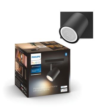 Philips Hue Runner Opbouwspot | Zwart | 1 spot | White Ambiance