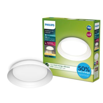 Philips Fleta plafondlamp | Ultra Efficient | SceneSwitch | 2700K | Ø 35 cm | Wit | 10W