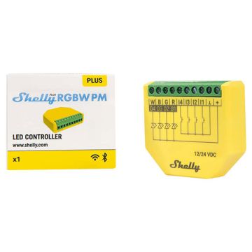 Shelly Plus RGBW PM module | Wifi | Geel