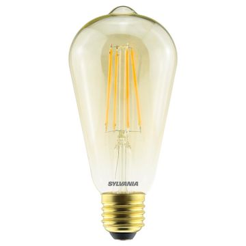 Sylvania LED lamp E27 | Edison ST64 | Filament | Goud | Dimbaar | 2500K | 6W (45W)