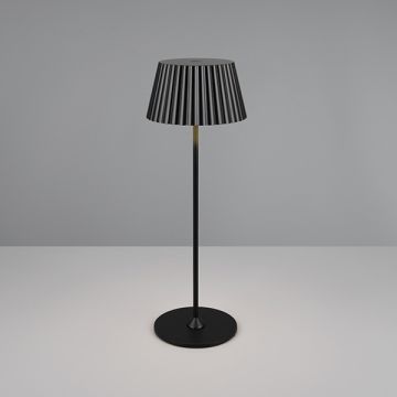 Oplaadbare tafellamp | Suarez | 3000K | IP44 | 1.5W | Zwart | Trio Lighting