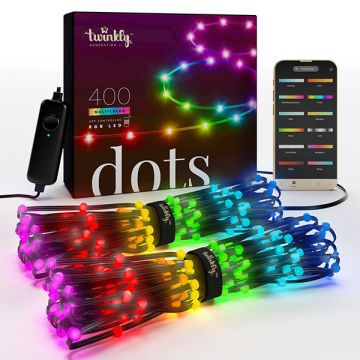 Twinkly Dots RGB | 20 meter | Zwart (400 leds, Wifi, IP44)