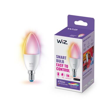 WiZ Smart lamp E14 | Kaars C37 | Mat | RGB + 2200-6500K | 4.9W (40W)