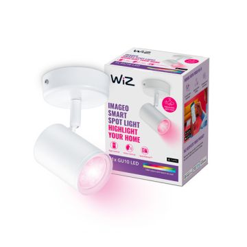 WiZ Slimme opbouwspot | Rond | Wit | RGB + 2200-6500K | 4.9W