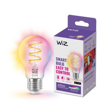 WiZ Smart lamp E27 | Peer A60 | Filament | Helder | RGB + 2200-6500K | 6.3W (40W)