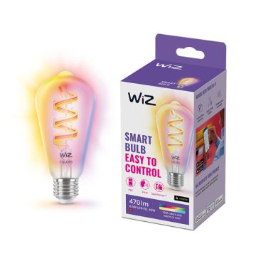 WiZ Smart lamp E27 | Edison ST64 | Filament | Helder | RGB + 2200-6500K | 6.3W (40W)