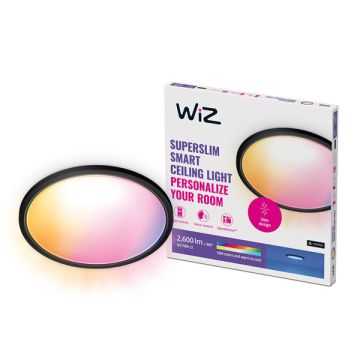 WiZ Smart plafondlamp | Rond | Zwart | RGB + 2200-6500K | 22W