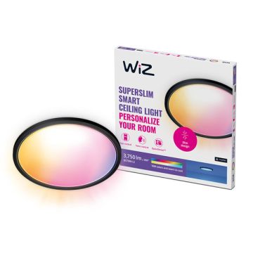 WiZ Smart plafondlamp | Rond | Zwart | RGB + 2200-6500K | 32W