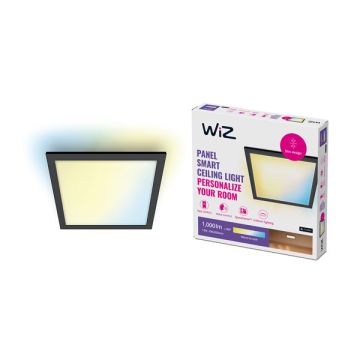 WiZ Smart plafondlamp | Vierkant | Zwart | 2700-6500K | 12W