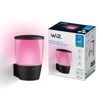 WiZ Smart Wandlamp | Rond | Zwart | RGB + 2700-5000K | 8.5W