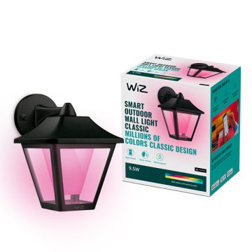 WiZ Outdoor Wandlamp | Ovaal | Zwart | RGB + 2700-5000K | 9.5W