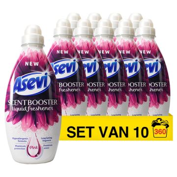 Aanbieding: Asevi Vloeibare Geurbooster Pink 720 ml (10 flessen - 360 wasbeurten)