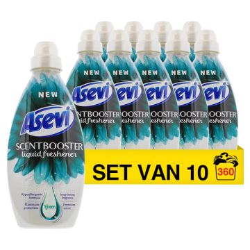 Aanbiedingen: 10x ASEVI 720ML LIQUID LAUNDRY FRESHENER GREEN 36 WASH (UK PACK) 09/28