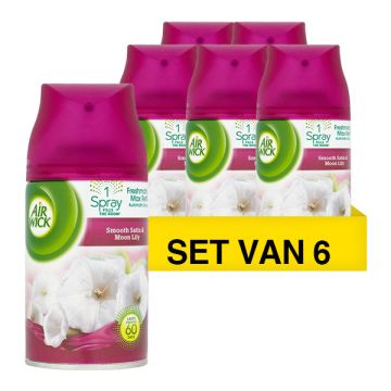 Aanbieding: 6x Air Wick Freshmatic Max spray navulling Satijn / Lelie (250 ml)