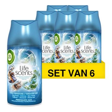 Aanbieding: 6x Air Wick Freshmatic Max spray navulling Turquoise Oase (250 ml)