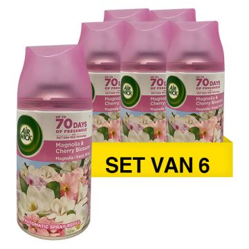 Aanbieding: 6x Air Wick Freshmatic navulling Magnolia & Cherry Blossom (250 ml)