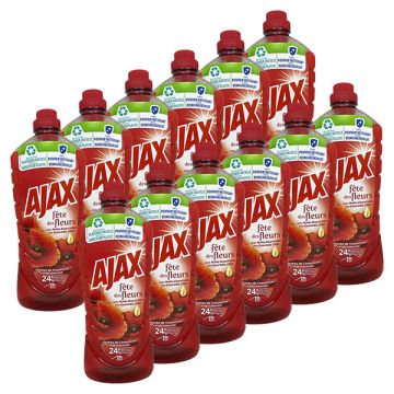 Aanbieding: 12x Ajax allesreiniger rode bloem (1225 ml)