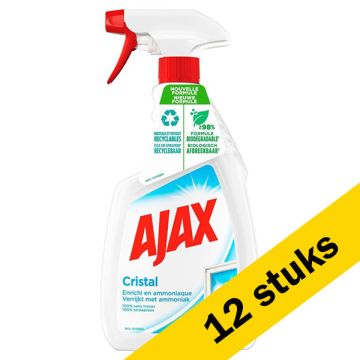 Aanbieding: 12x Ajax Cristal Glasreiniger spray (750 ml)