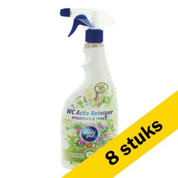 Aanbieding: Ambi Pur Active Toiletcleaner spray Wild Sage & Ceder (8 flessen - 750 ml)