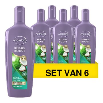 Aanbieding: Andrélon Kokos boost shampoo (6x 300 ml)