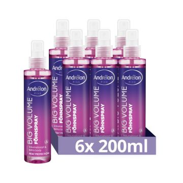 Aanbieding: Andrélon Pink Get The Volume Föhn Spray (6x 200 ml)