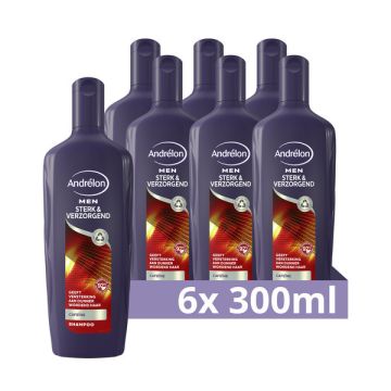 Aanbieding: Andrélon Shampoo For Men Strong & Care (6x 300 ml)