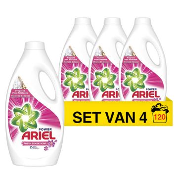 Aanbieding: Ariel Vloeibaar Wasmiddel Fresh Sensations Pink 1,5L (4 flessen - 120 wasbeurten)