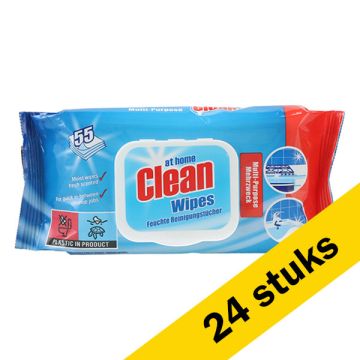 Aanbieding: At Home Clean Multi-Cleaning schoonmaakdoekjes | 24 x 55 doekjes (1320 doekjes)