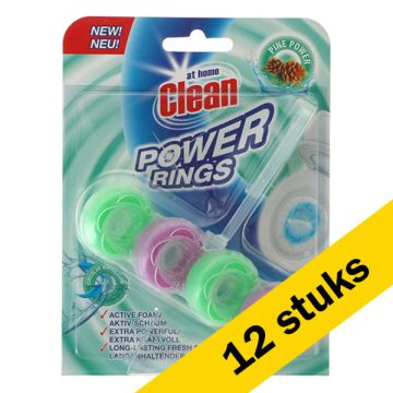 Aanbieding: At Home Clean toiletblok Power Rings Pine 40 gram (12 stuks)