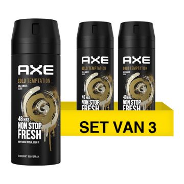 Aanbieding: Axe Dark Temptation Deodorant Body Spray (3 flessen - 150 ml)