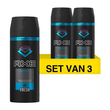 Aanbieding: Axe Marine Deodorant Body Spray (3 flessen - 150 ml)