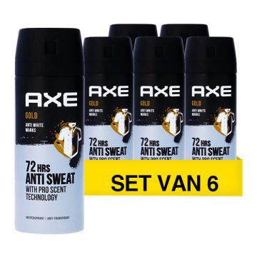 Aanbieding: Axe Anti-Transpirant Gold Deodorant Body Spray (6 flessen - 150 ml)