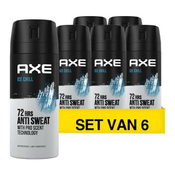 Aanbieding: Axe Ice Chill Deodorant Body Spray (6 flessen - 150 ml)