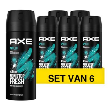 Aanbieding: Axe Apollo Deodorant Body Spray (6 flessen - 150 ml)