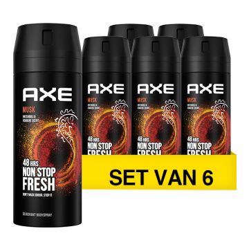 Aanbieding: Axe Musk deodorant - body spray (6x 150 ml)