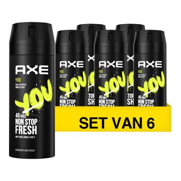 Aanbieding: Axe YOU Clean fresh deodorant - body spray (6x 150 ml)