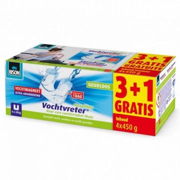 Bison Vochtvreter® Vochtmagneet Neutraal (4x450 gram)