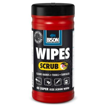 Bison Wipes Scrub Pot (40 stuks)