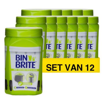 Aanbieding: 12x Bin Brite vuilnisbak verfrisser | Citronella & citroengras (500 gram)