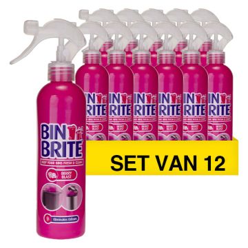 Aanbieding: 12x Bin Brite vuilnisbak verfrisser spray | Berry Blast (400 ml)