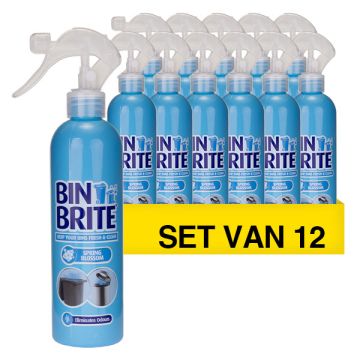 Aanbieding: 12x Bin Brite vuilnisbak verfrisser spray | Spring Blossom (400 ml)