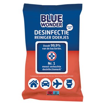 Blue Wonder Desinfectie doekjes (72 stuks)