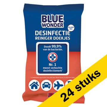 Aanbieding: Blue Wonder Desinfectie doekjes (24 x 72 stuks)