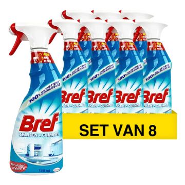 Aanbieding: 8x Bref keukenreiniger spray (750 ml)