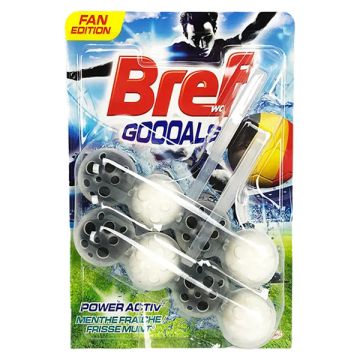 Bref toiletblok power active frisse munt (2 stuks)