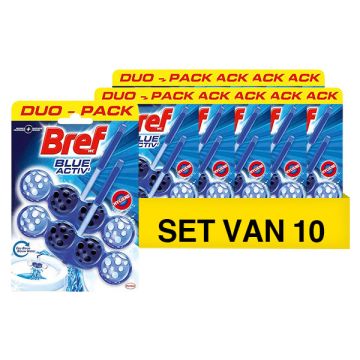 Aanbieding: Bref Toiletblok Blue Activ Chloor (10 stuks - 2 x 50 gram)