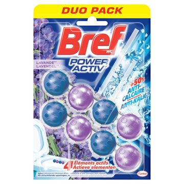 Bref Toiletblok Power Activ Lavendel (2 x 50 gram)